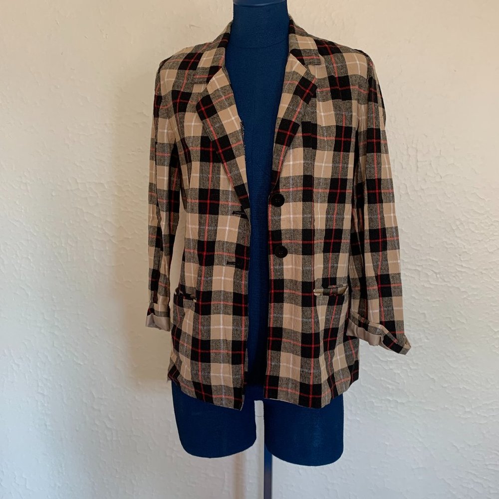 Vintage Plaid Blazer